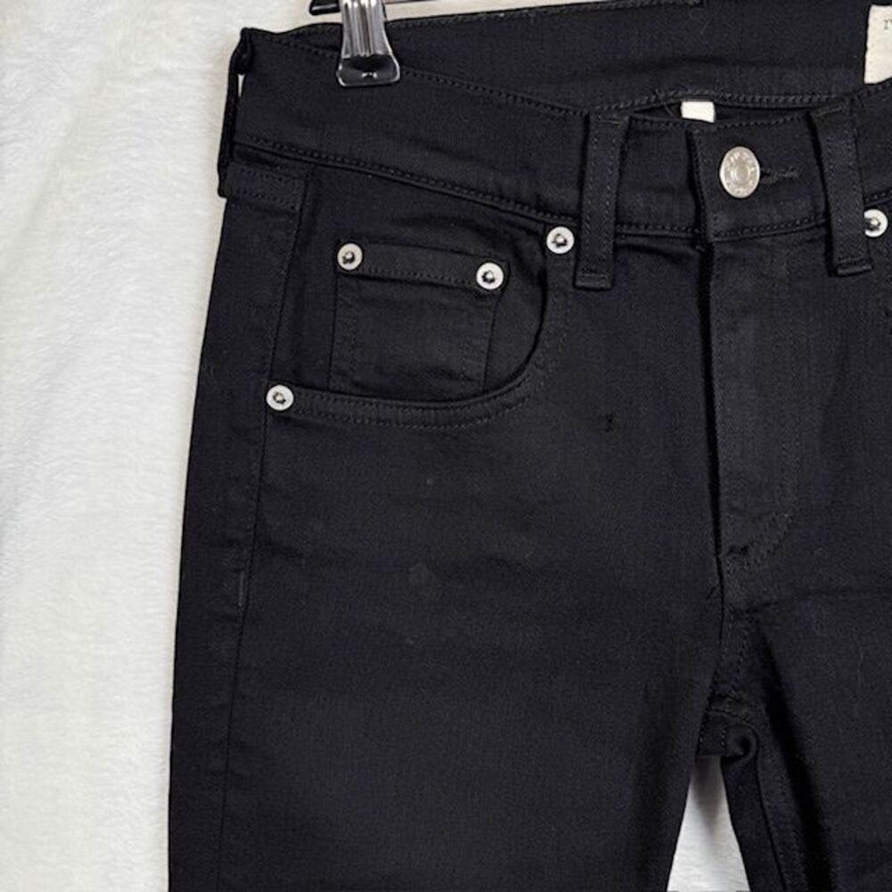 Rag & Bone Skinny Jeans in Coal Black Wash Stretch Size 24 - Picture 2 of 12